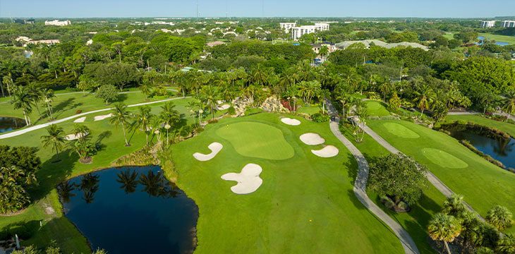 Aerial of the Boca West Golf Course - Private Club Community
