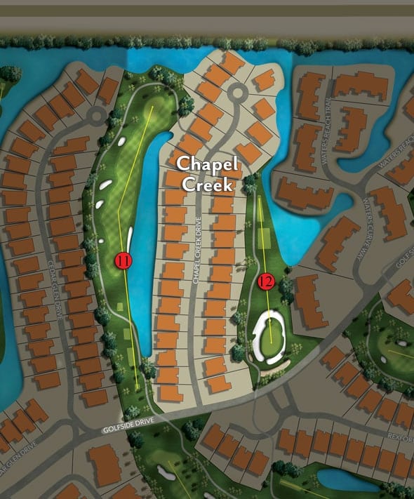 Site Map of Chapel Creek neighborhood at Boca West
