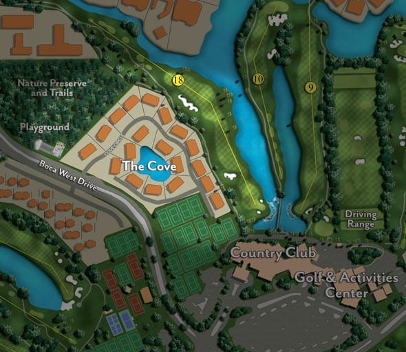 Site Map of The Cove at Boca West