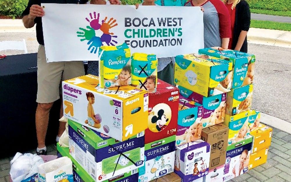 Supplies donated as part of Boca West Children's Foundation