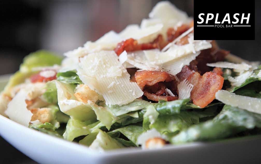 Sumptuous Salad with Parmesan Cheese and Bacon from Boca West's Splash Pool Bar