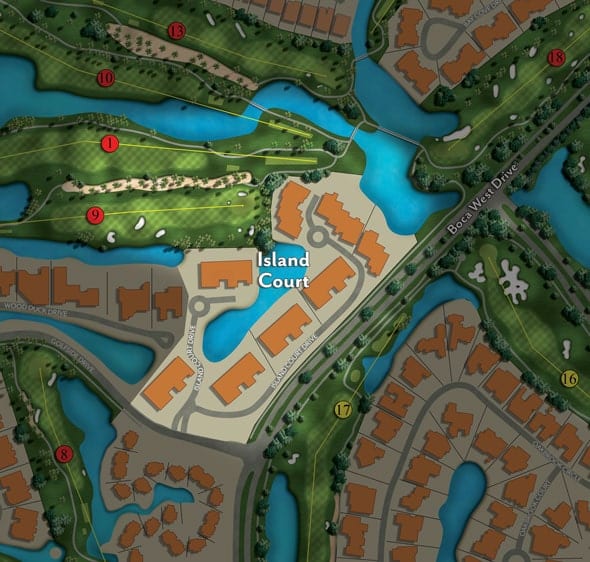 Site Map of Island Court at Boca West