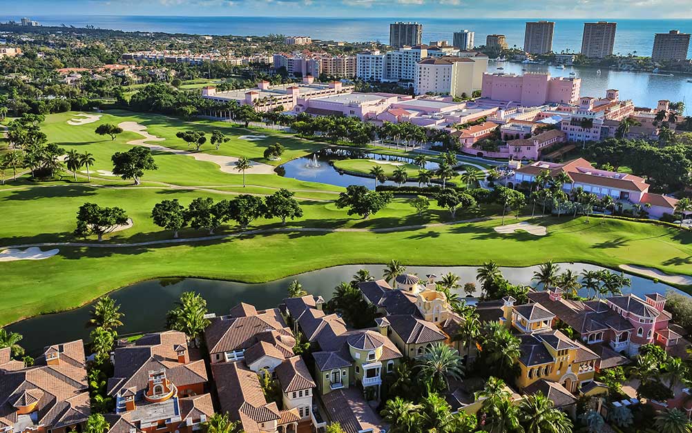 Boca West Aerial with view of town of Boca Raton