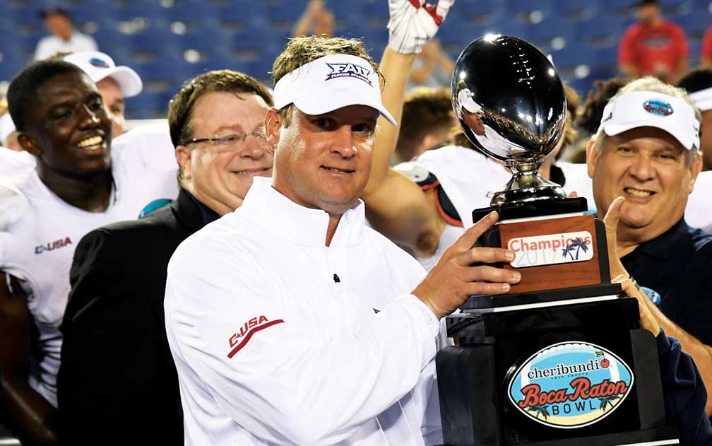 Boca Raton Bowl trophy presentation