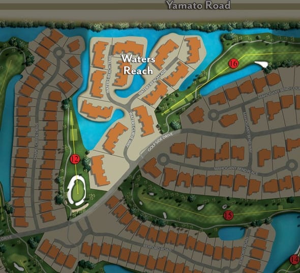 Site Map of Waters Reach at Boca West