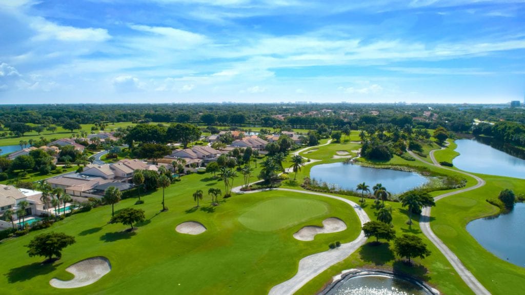 Boca West Golf Course with homes along fairway