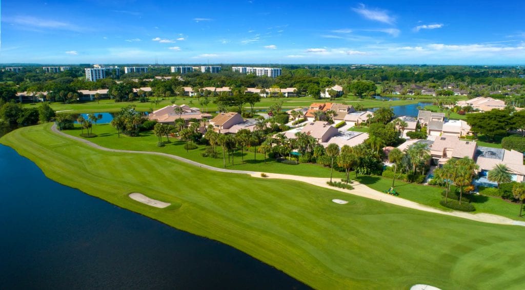 Boca West homes on golf course