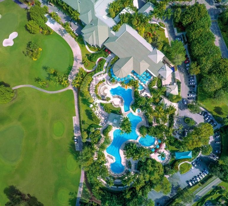 Aerial view of Boca West Aquatics Center