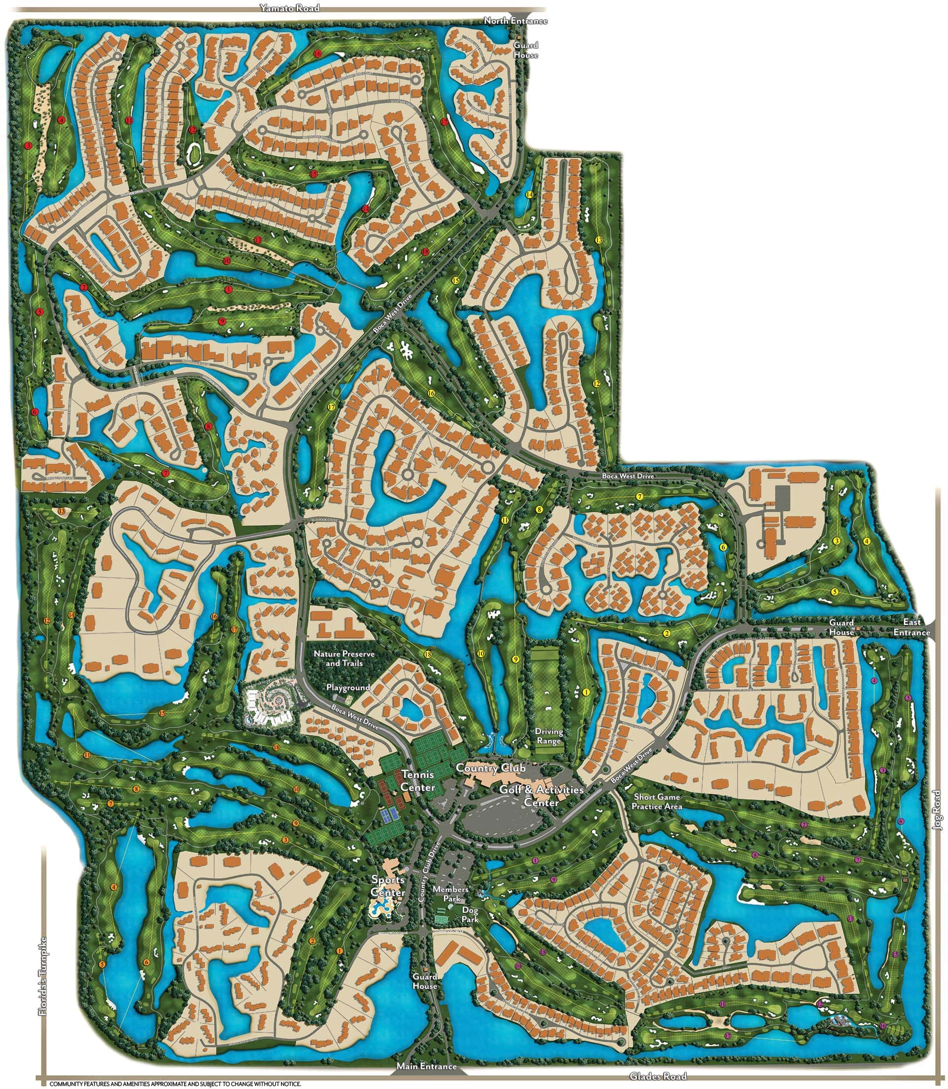 Boca West Master Site Plan | Boca West Realty