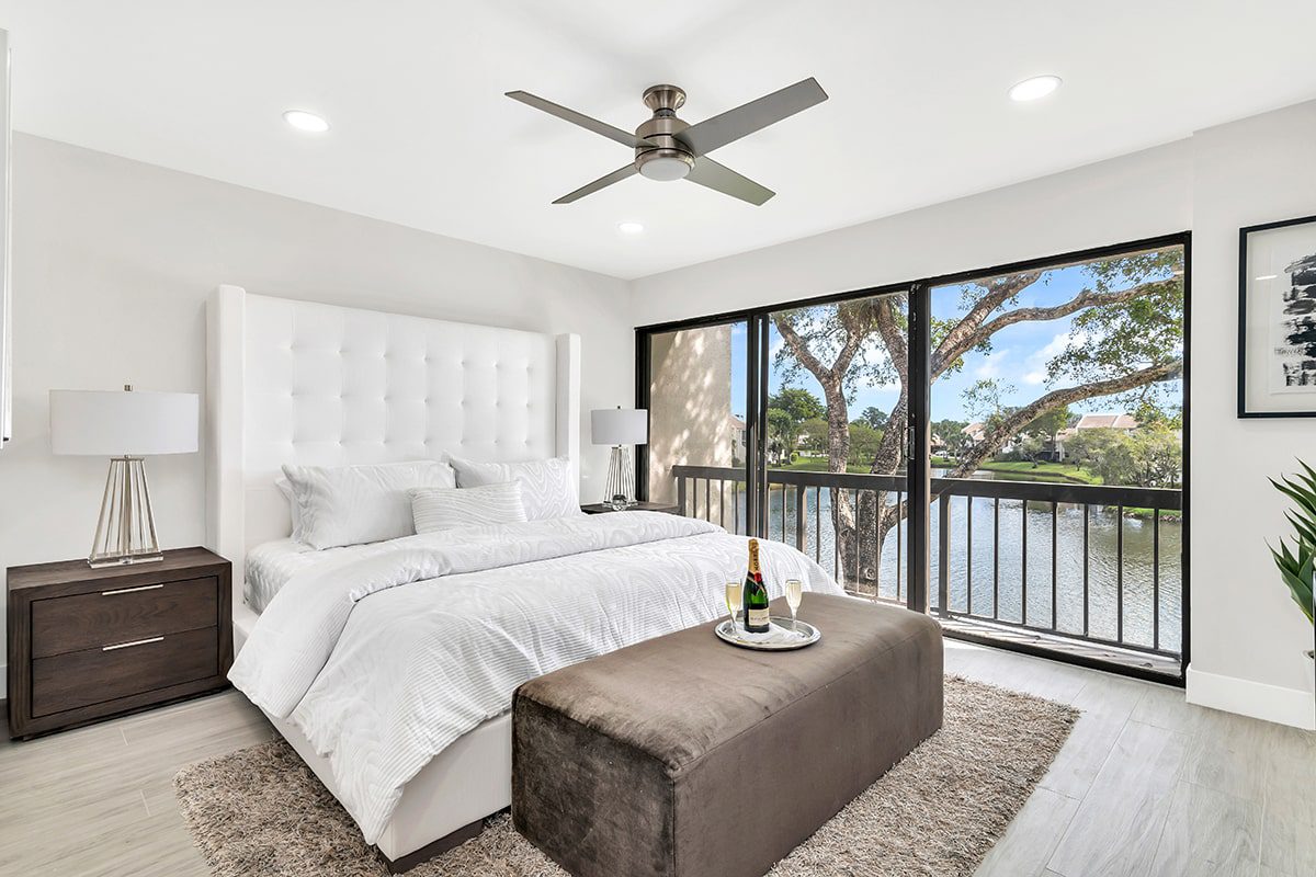 florida real estate 607 bridgewood Renovator Program - remodeled bedroom interior at boca west