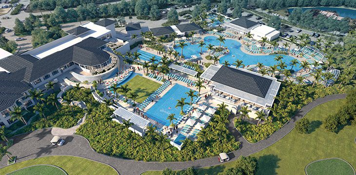 aerial rendering of boca west new dining venues