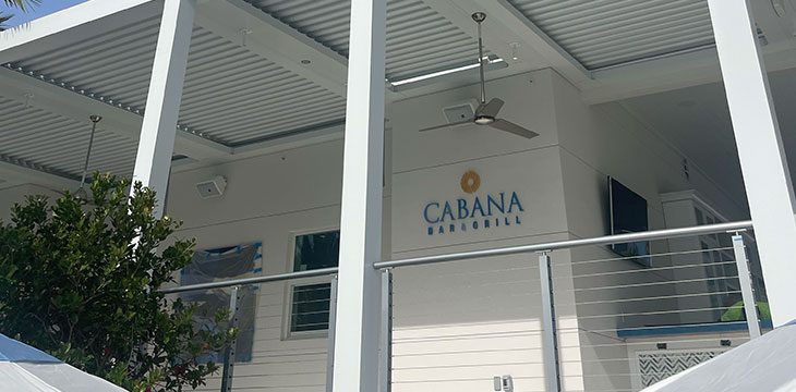 entrance to The Cabana Bar & Grill at Boca West