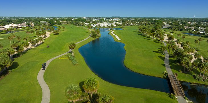 Aerial of the boca west golf course