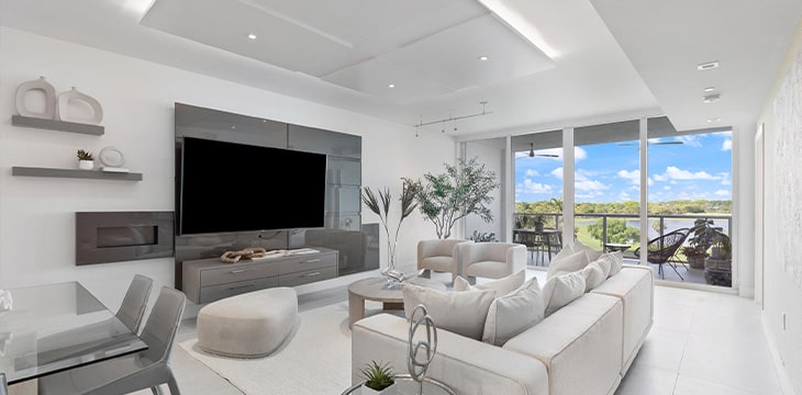 Inside a home at boca west