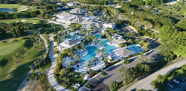 Aerial View of Resort Pools and Clubhouse