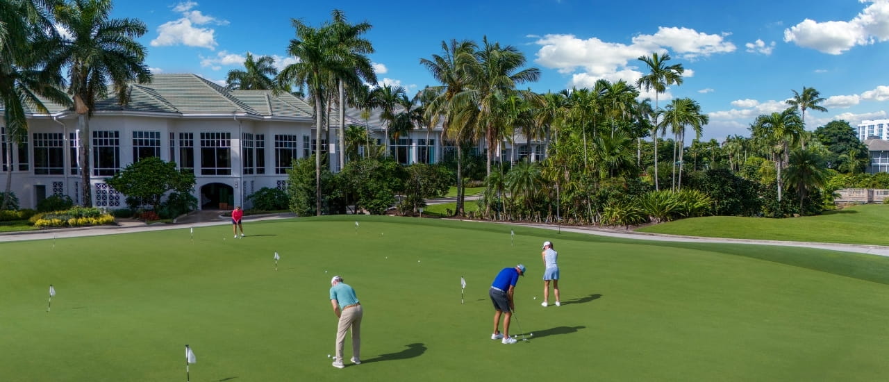 Boca West members playing croquet