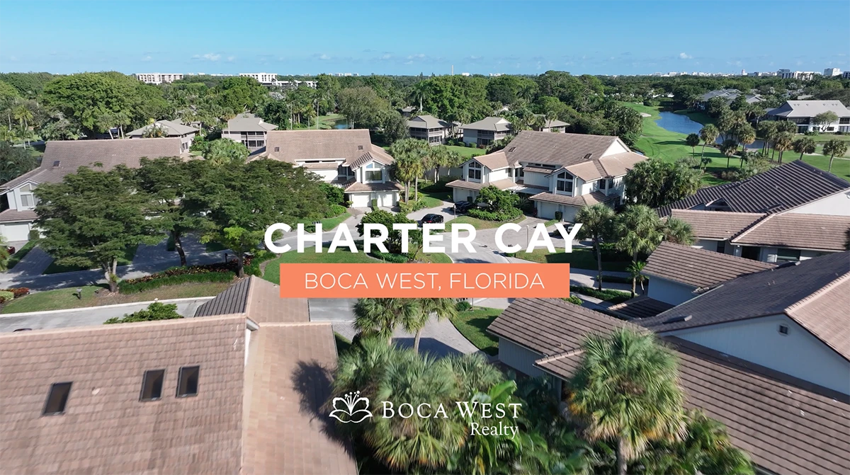 Charter Cay Boca West Florida Aerial Neighborhood View