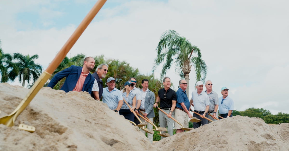 Boca West Team Breaking ground on course 1