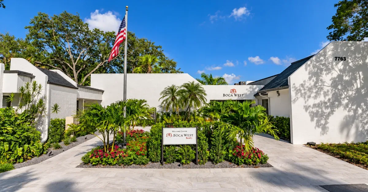 Boca West Realty Welcome Center Entrance